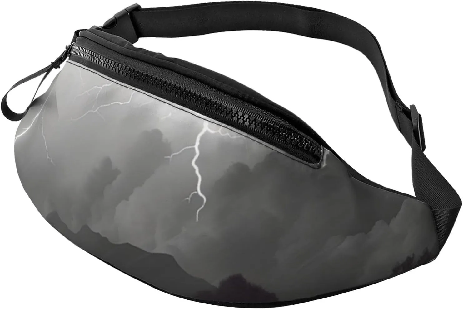 Thunder Landscape Fanny Pack for Man Women Waist Bag Adjustable Belt Casual Chest Bag Bum Bags for Travel Sports Running Hiking Waist Packs