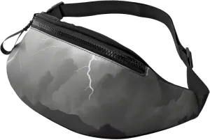 Thunder Landscape Fanny Pack for Man Women Waist Bag Adjustable Belt Casual Chest Bag Bum Bags for Travel Sports Running Hiking Waist Packs