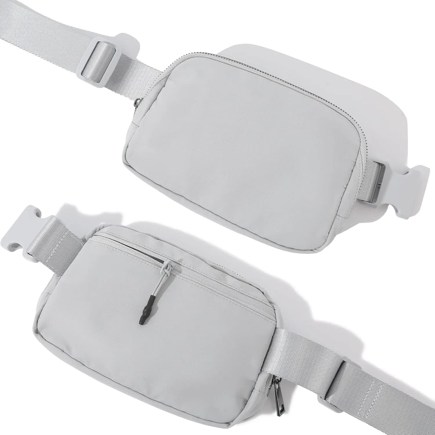 TOBVZOO Belt Bag Fanny Pack Crossbody Bags for Women Men, Everywhere Belt Bags with Adjustable Strap, Unisex Mini Fashion Waist Packs (Grey)