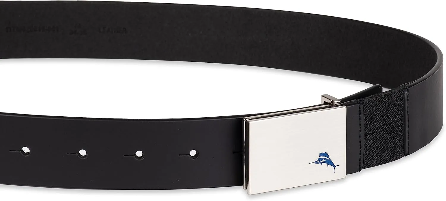 Tommy Bahama Men's Stretch Casual Plaque Buckle Belt