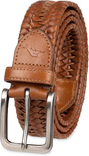 Tommy Bahama Men's Stretch Leather Braid Belt