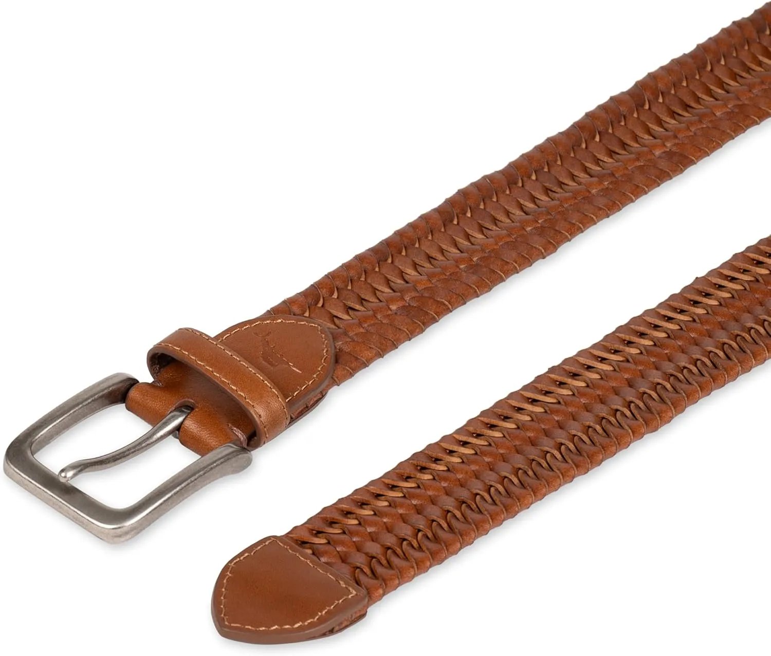 Tommy Bahama Men's Stretch Leather Braid Belt