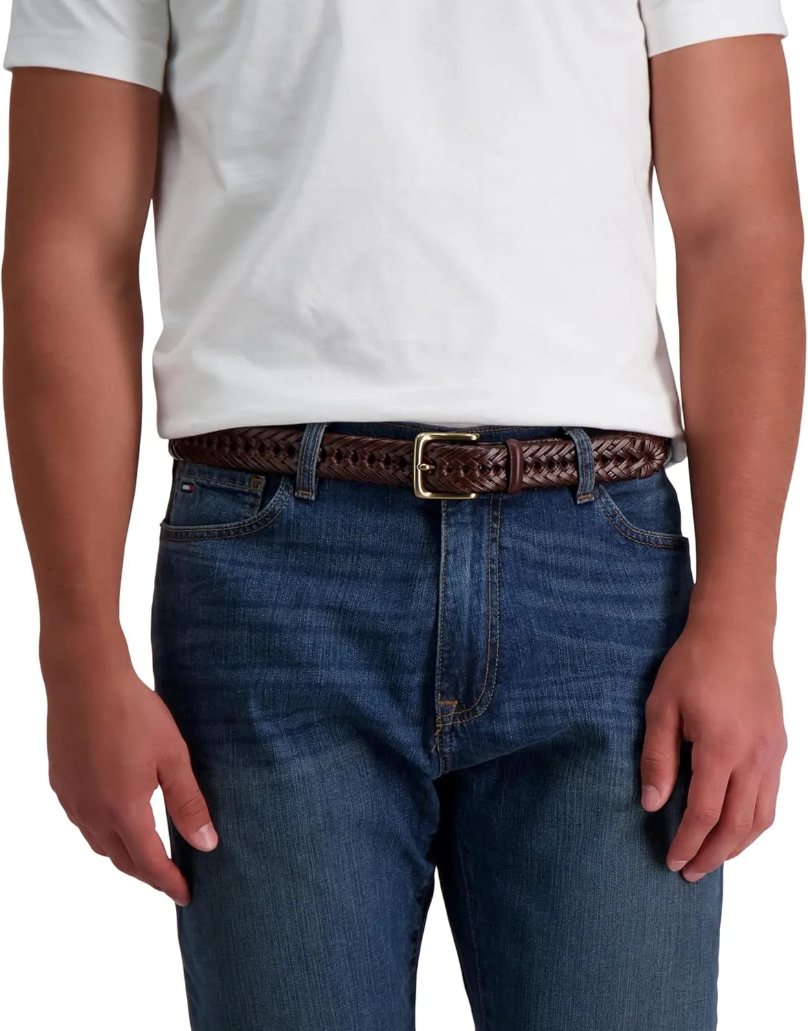 Tommy Hilfiger Men's Braided Everyday Casual Belt