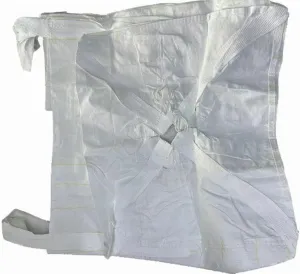 TON BAG with spout | Heavy-Duty Forklift Bulk Bag | 2 TON Capacity, 4400 lbs SWL | 39"L x 39"W x 47"H Large Poly woven sack with Discharge Port Perfect for Construction, Grain & More! (Pack of 5)