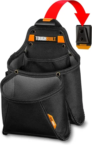 ToughBuilt - Mega Supply Tool Pouch - Multi-Pocket Organizer, Heavy Duty, Deluxe Premium Quality, Durable - 7 Pockets, Hammer Loop - (TB-CT-03)