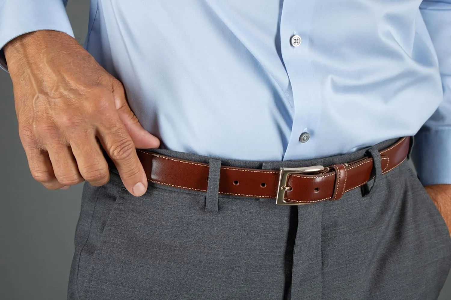 Trafalgar Cortina Leather Belt - 1 3/16 inch wide (30mm)