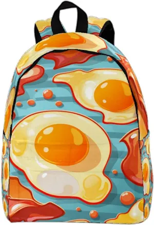 Travel Backpack for Women,Backpack for Men,Breakfast Bacon and Eggs,Backpack