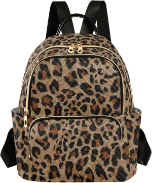 Travel Backpack Purse for Women Fashion Anti-theft Work Casual Cheetah Leopard Print Animal Daypack Shoulder Bag Medium Size
