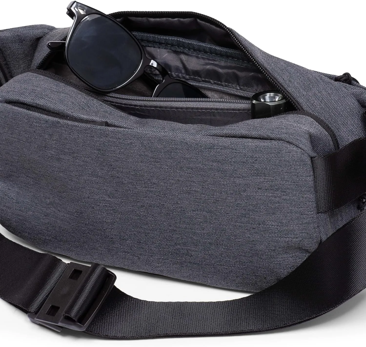 Traveler's Choice Belfast 10" Sling Bag Fanny Pack, Hiking, Stylish, Comfortable, Modern, Grey, One Size