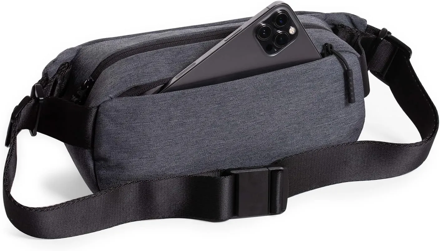 Traveler's Choice Belfast 10" Sling Bag Fanny Pack, Hiking, Stylish, Comfortable, Modern, Grey, One Size