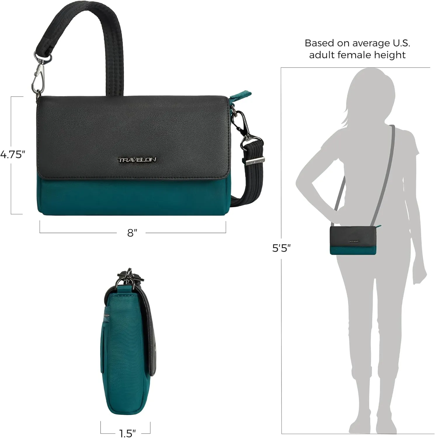 Travelon Anti-Theft Addison Convertible Crossbody/Belt Bag
