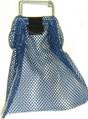Trident Galvanized Wire Handle Mesh Gear and Game Bags with D-Ring (Small, Blue 10" x 15")