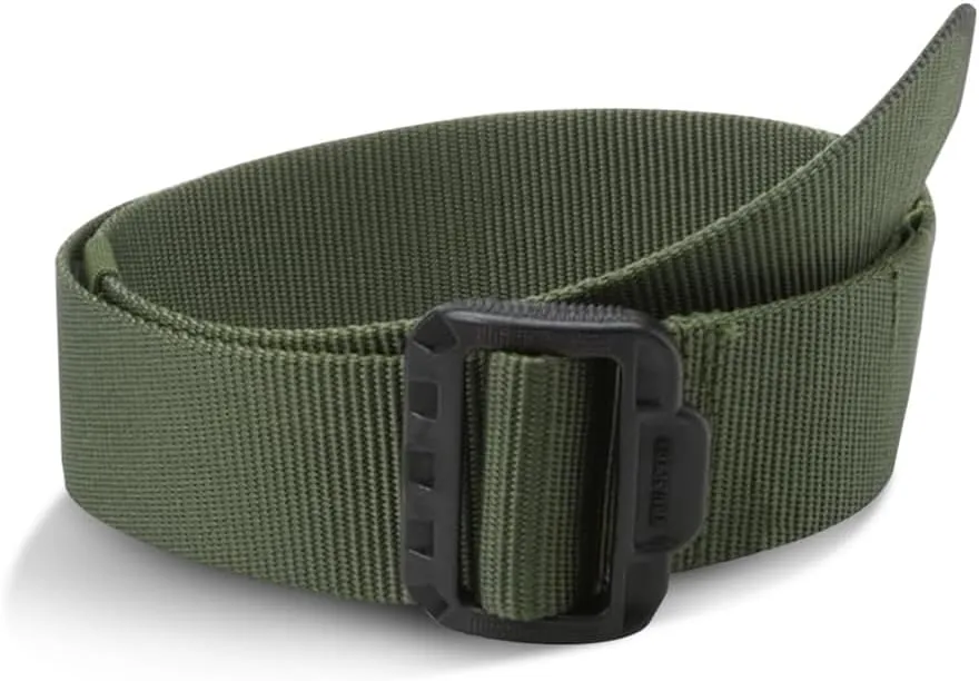 Tru-Spec Security Friendly Tactical Belt - Durable, Rip-Resistant Nylon Belts for Men and Women with Non-Metallic Buckle, Olive Drab - 5X-Large