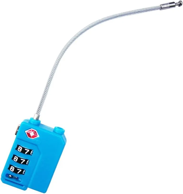 TSA Lock Security 3 Digit Combination Suitcase Luggage Bag Code Lock Padlock (Blue-4-Pack)