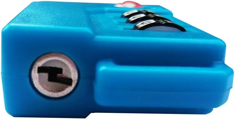 TSA Lock Security 3 Digit Combination Suitcase Luggage Bag Code Lock Padlock (Blue-4-Pack)