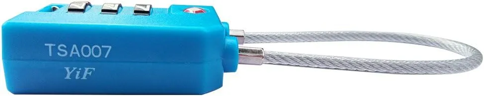 TSA Lock Security 3 Digit Combination Suitcase Luggage Bag Code Lock Padlock (Blue-4-Pack)