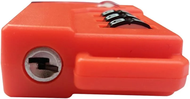 TSA Lock Security 3 Digit Combination Suitcase Luggage Bag Code Lock Padlock (Orange-4-Pack)
