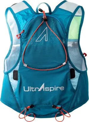 UltrAspire Alpha Unisex Race Vest Hydration Pack - 6 Liter and 9 pockets Running Vest w/Fluid Capacity 2L Reservoir, 2 x 550 mL UltraFlask, and 2 x 500 mL Softflasks (Sold Separately Unless Specified)