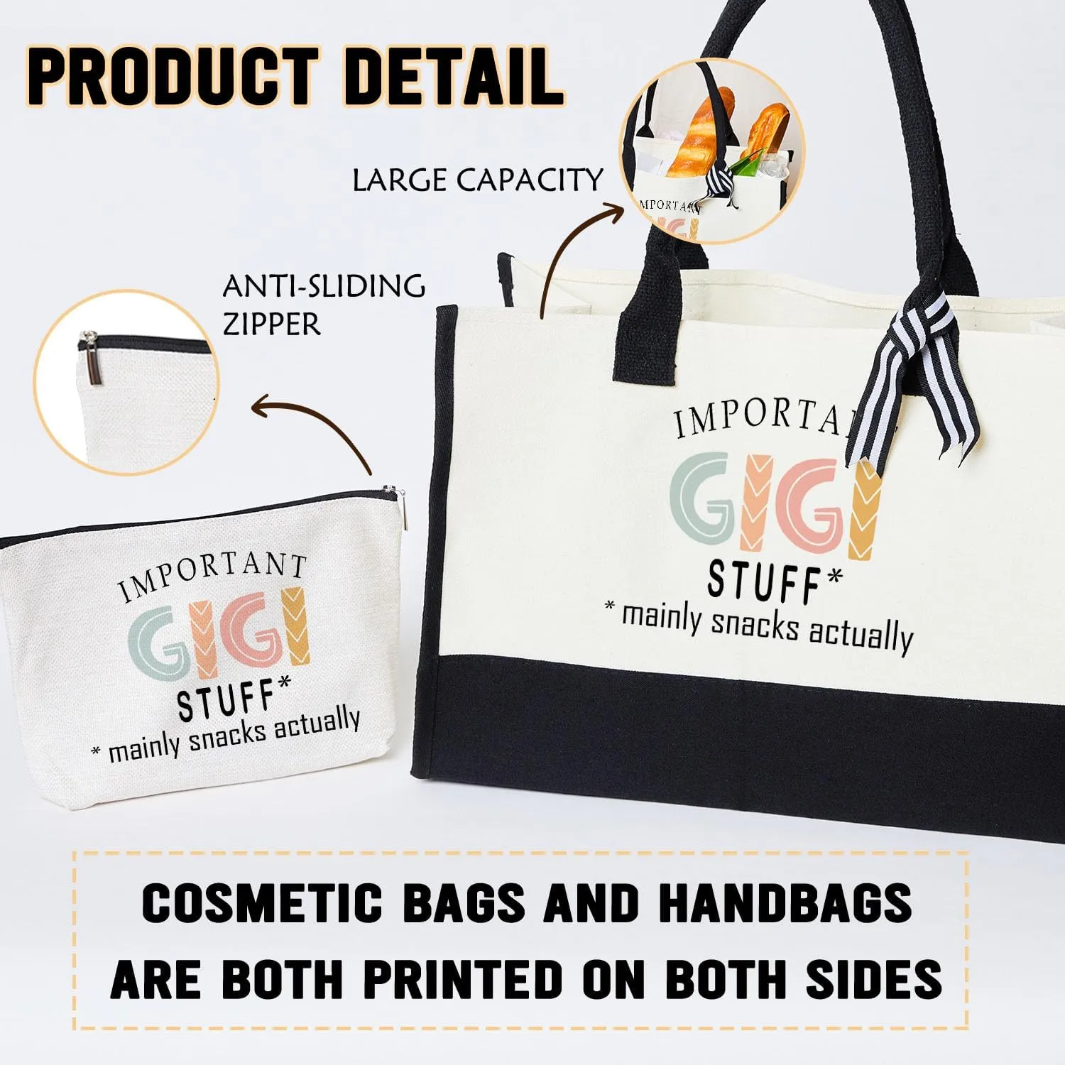 Undergo 2pcs Birthday Gifts For Grandma, Mothers Day Handbag For Nana - Thank You makeup bag For Grandma