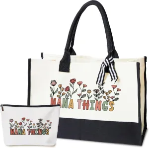 Undergo 2pcs Birthday Gifts For Grandma, Mothers Day Handbag For Nana - Thank You makeup bag For Grandma