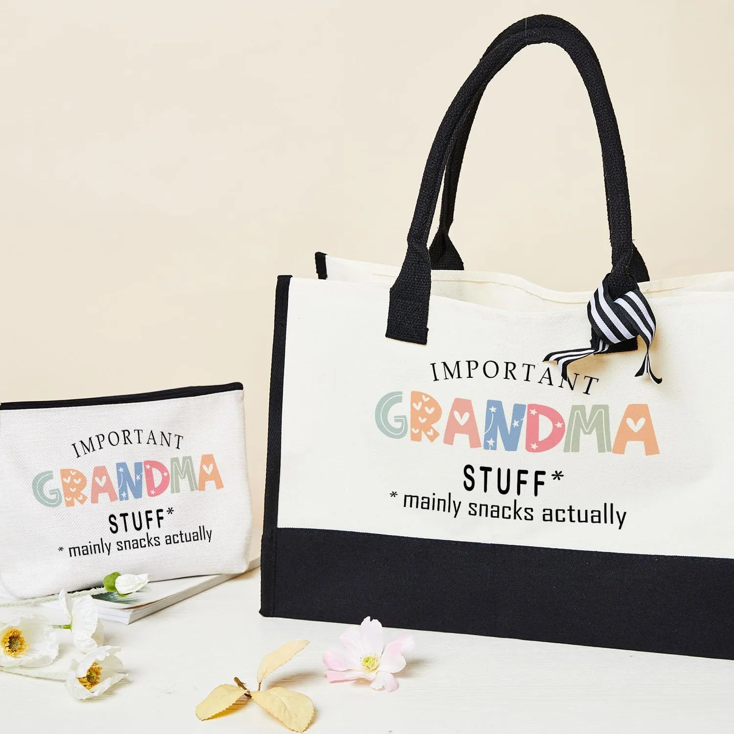 Undergo 2pcs Birthday Gifts For Grandma, Mothers Day Handbag For Nana - Thank You makeup bag For Grandma