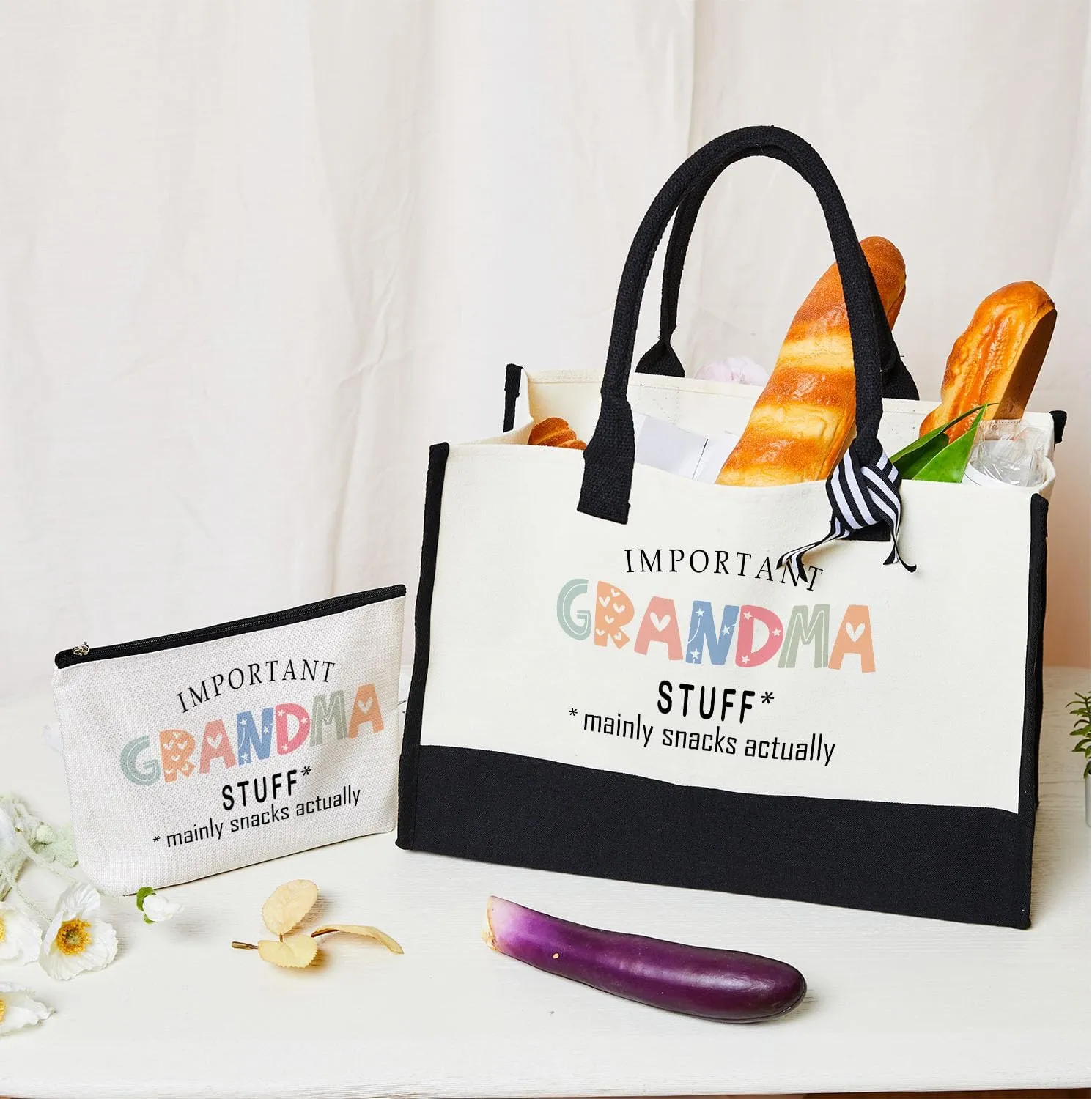 Undergo 2pcs Birthday Gifts For Grandma, Mothers Day Handbag For Nana - Thank You makeup bag For Grandma