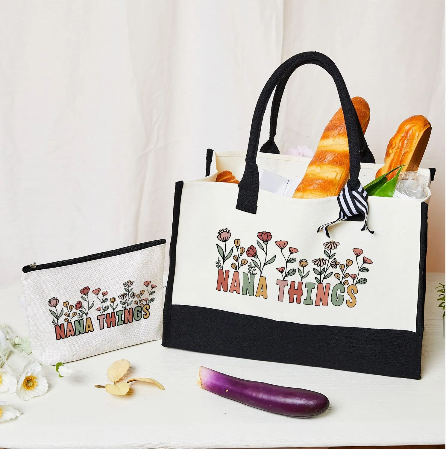 Undergo 2pcs Birthday Gifts For Grandma, Mothers Day Handbag For Nana - Thank You makeup bag For Grandma