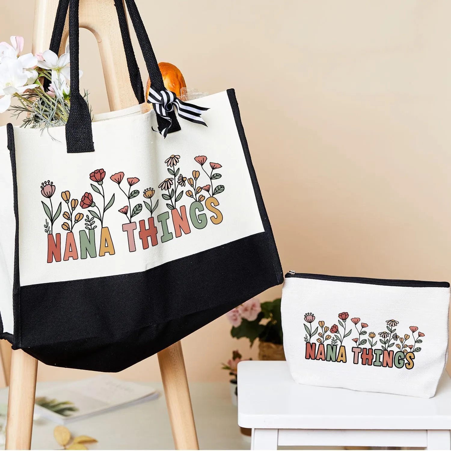 Undergo 2pcs Birthday Gifts For Grandma, Mothers Day Handbag For Nana - Thank You makeup bag For Grandma