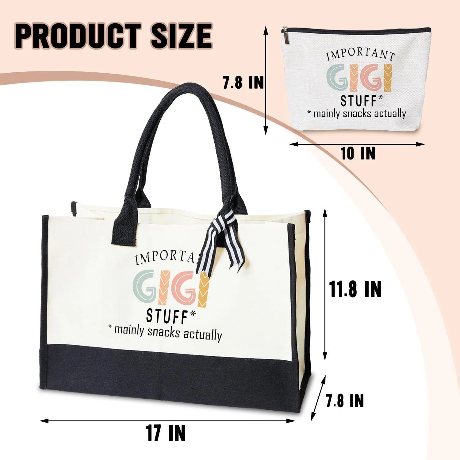 Undergo 2pcs Birthday Gifts For Grandma, Mothers Day Handbag For Nana - Thank You makeup bag For Grandma