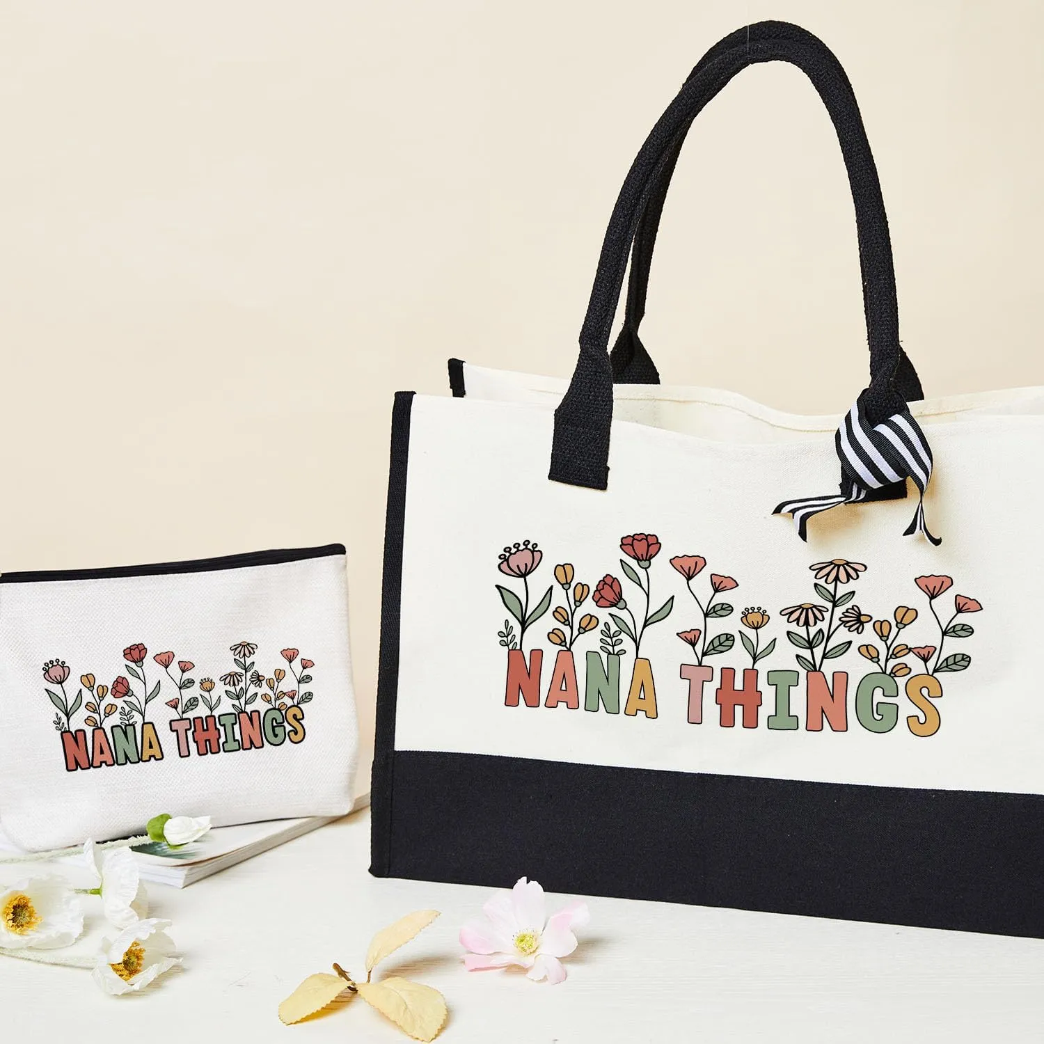 Undergo 2pcs Birthday Gifts For Grandma, Mothers Day Handbag For Nana - Thank You makeup bag For Grandma