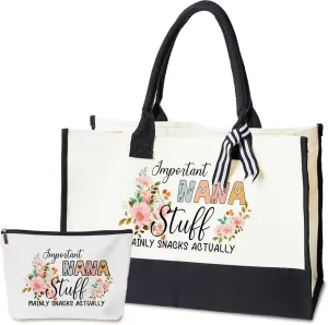 Undergo 2pcs Birthday Gifts For Grandma, Mothers Day Handbag For Nana - Thank You makeup bag For Grandma
