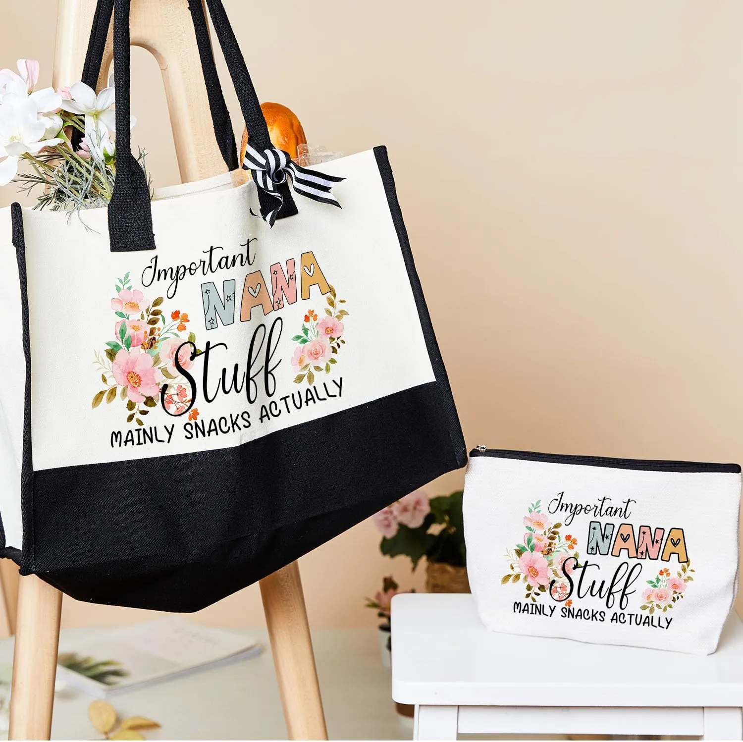 Undergo 2pcs Birthday Gifts For Grandma, Mothers Day Handbag For Nana - Thank You makeup bag For Grandma