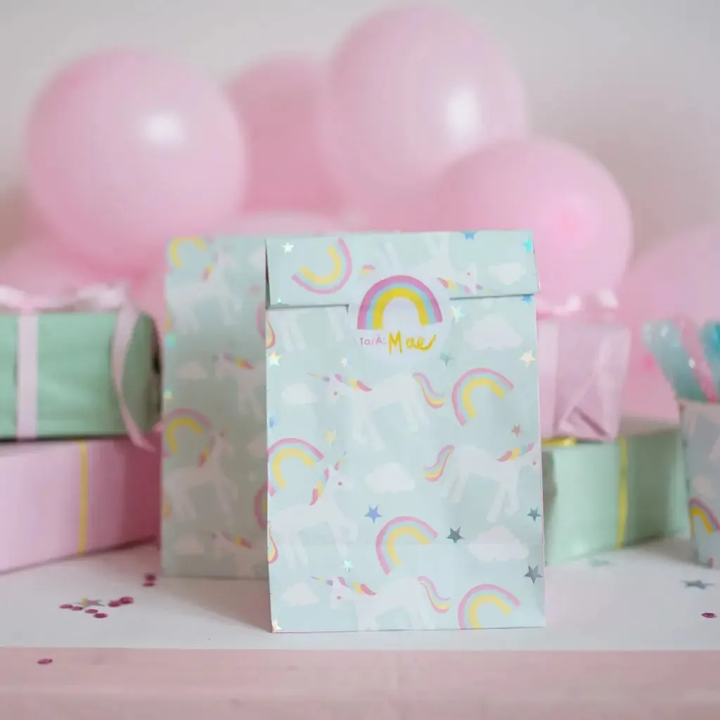 Unicorn Treat Bags with Stickers