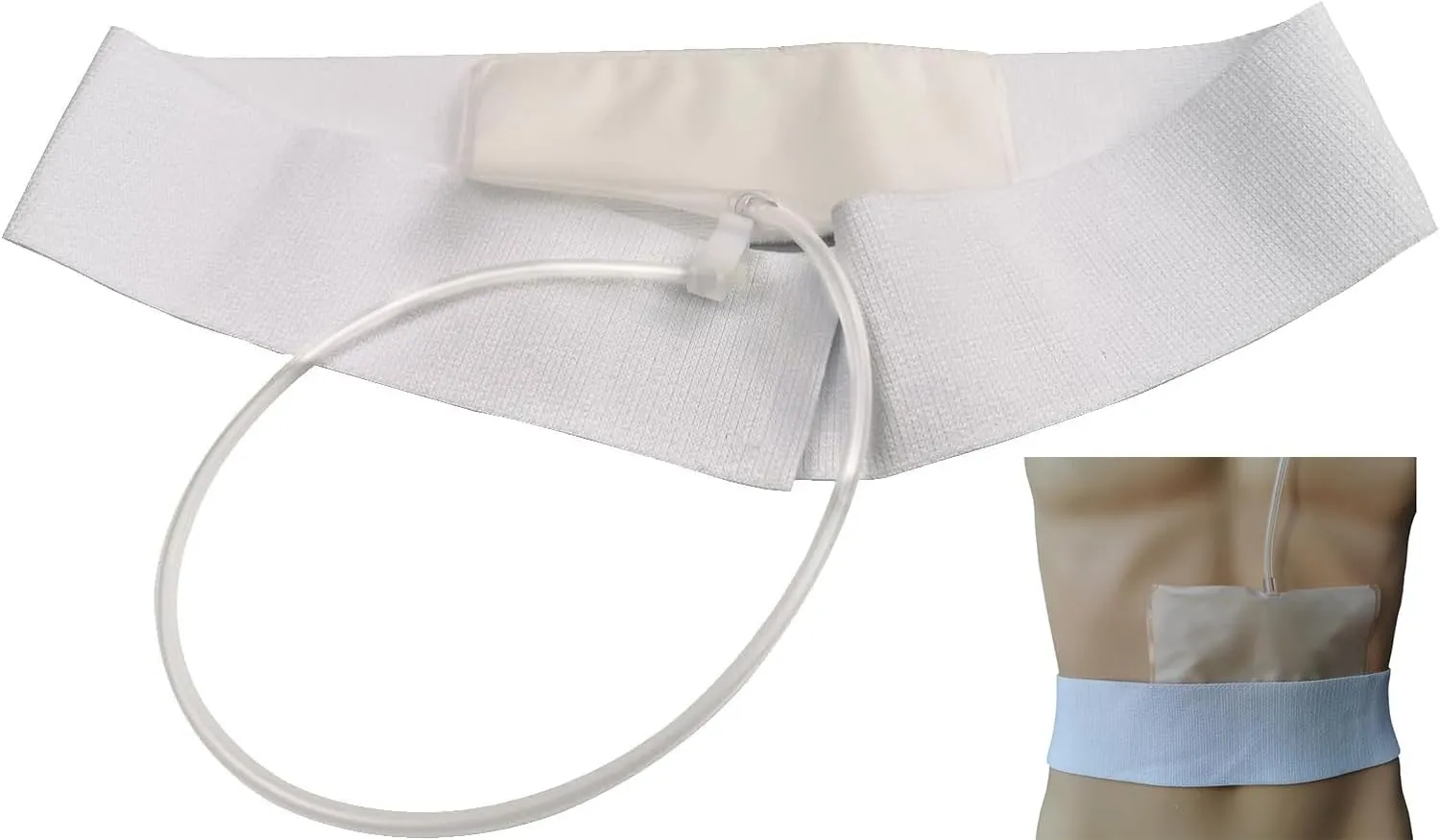 Urine Test Kit, 43" Concealed Urine Storage Belt with Catheter, Portable Urine Test Bags for Men Used for Hospitals, Emergency and Travel