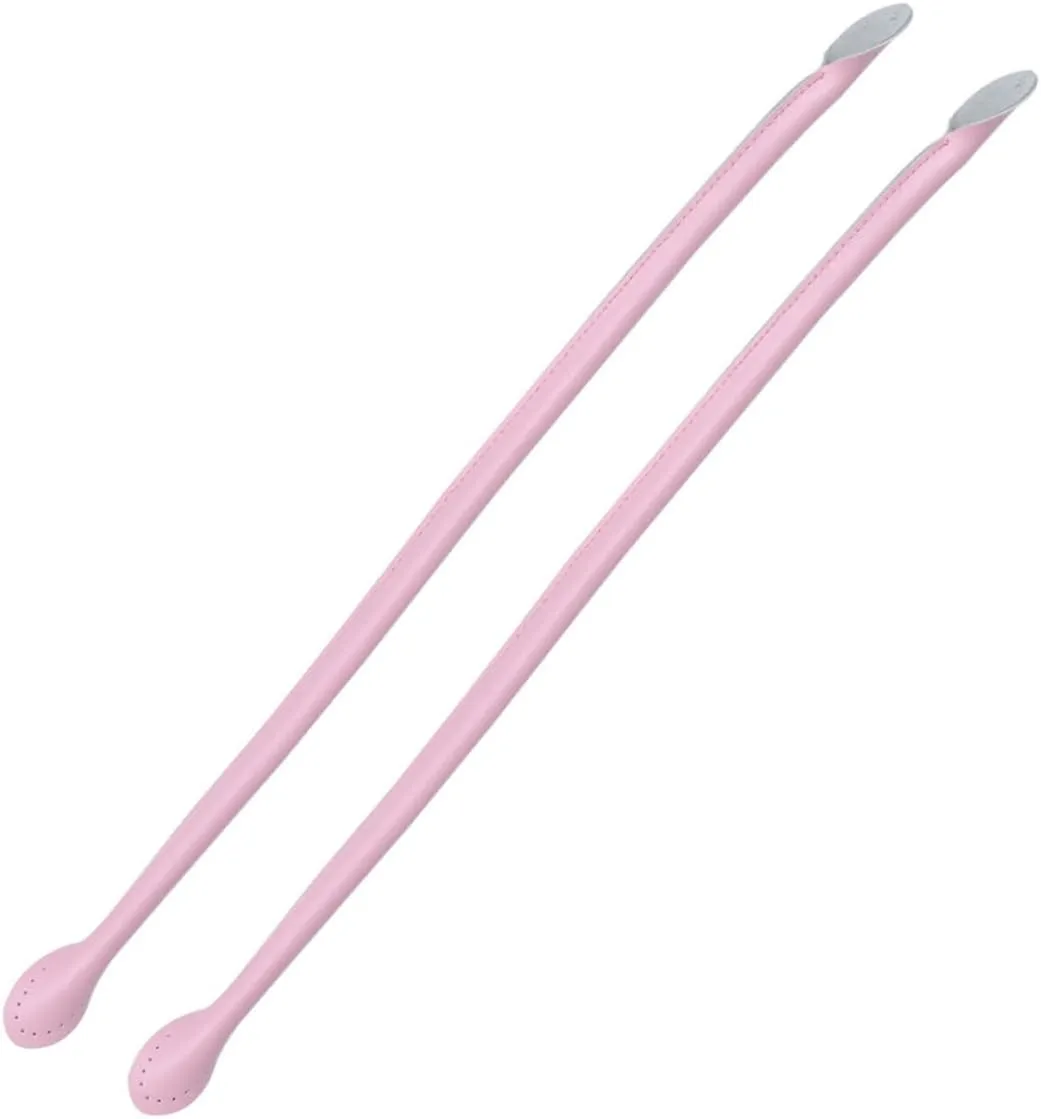 UTHCLO 1Pair Light Pink Leather Handbag Handles Durable DIY Sewing Tote Bag Replacement Strap for Handbag Purse Accessories Thicken Design for Enhanced Style