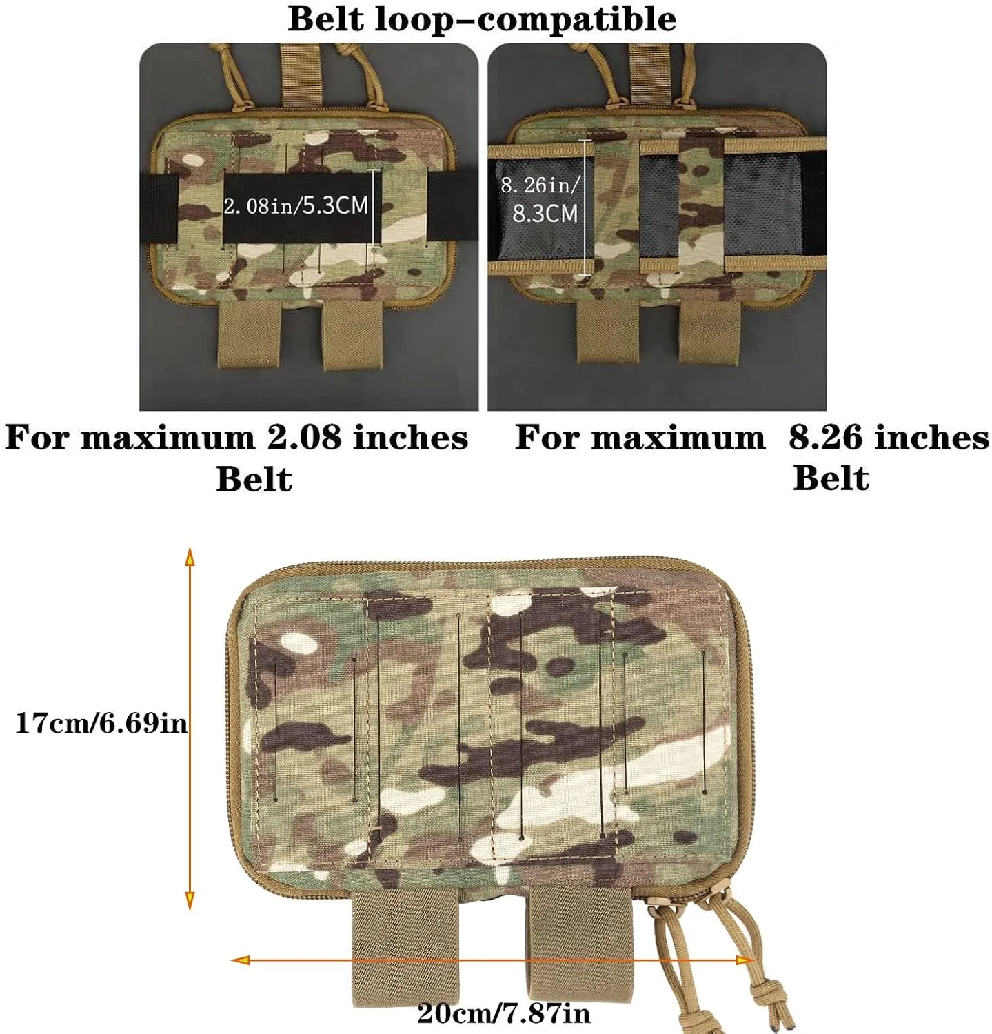 Utility Tactical Medical Pouch Trauma Kit Organizer Tourniquet Holder IFAK Pouch, Emergency EMT Med Kit Tactical First Aid Pouch with Elastic Holder Hook and Loop