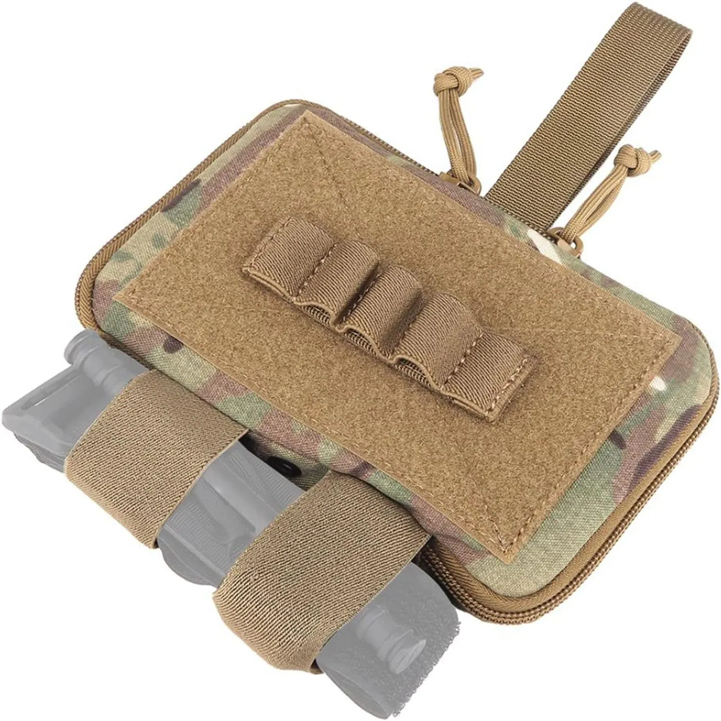 Utility Tactical Medical Pouch Trauma Kit Organizer Tourniquet Holder IFAK Pouch, Emergency EMT Med Kit Tactical First Aid Pouch with Elastic Holder Hook and Loop