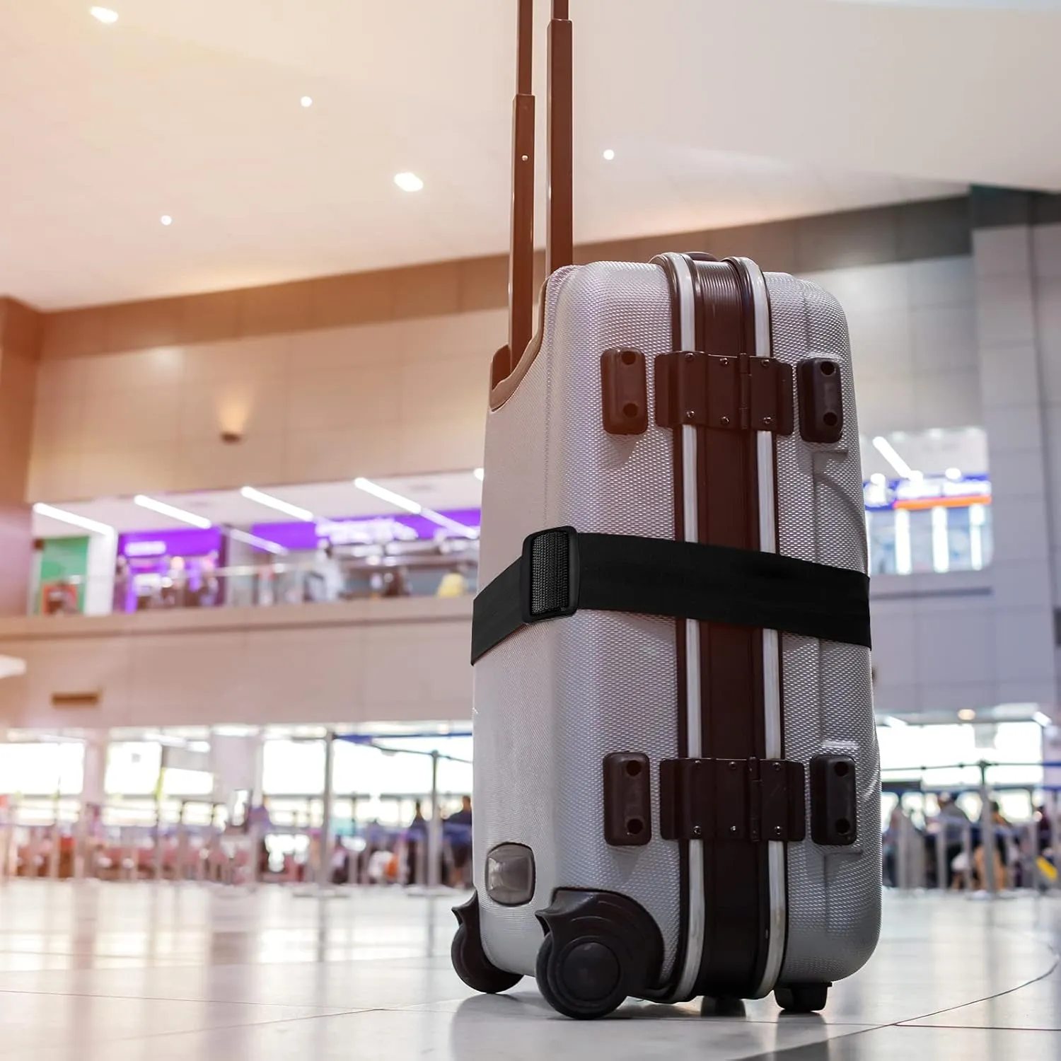 uxcell Luggage Straps Suitcase Belts with Buckle, Combination Lock, Adjustable Travel Packing Accessories