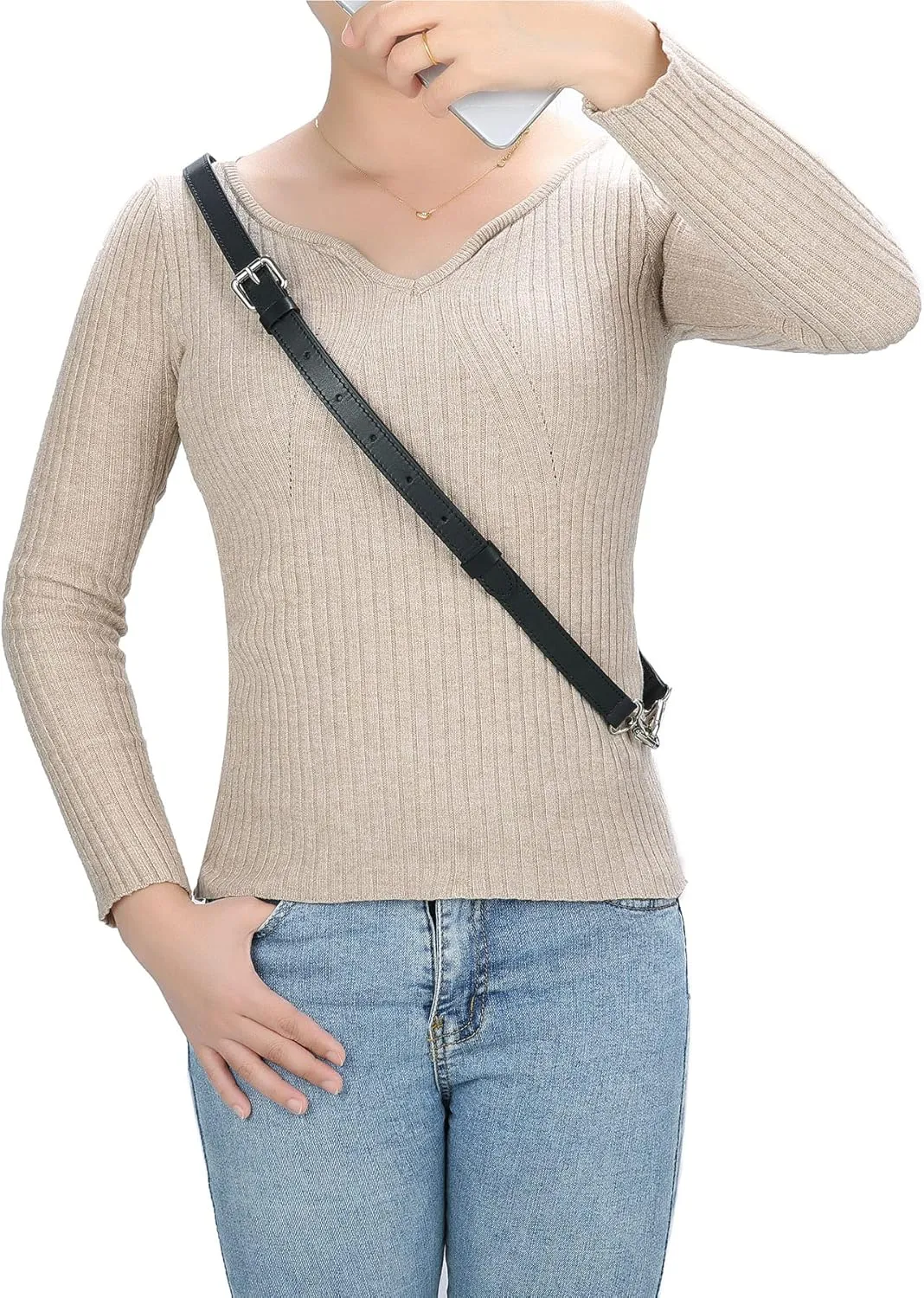 Vachetta Leather Cross Body Strap Medium Size Strap DIY Strap for Speedy 25 30 35 Shoulder Bag