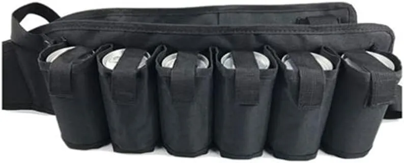 VANZACK 12 Beer Beer Waist Belt Beer Snorkel Beer Containing Belt Hiking Belt Bag Beer Holder Insert Organizer Beer Holding Belt Beer Can Holder Storage Packing Bag