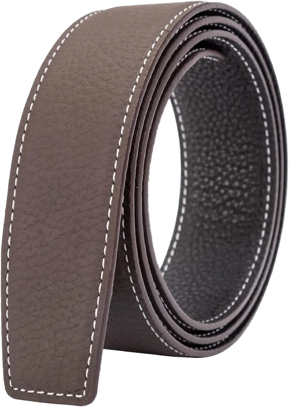Vatee's Men/Women Reversible Genuine Leather Without Buckle Replacemen Belt Strap 1.34"/1.5" Wide
