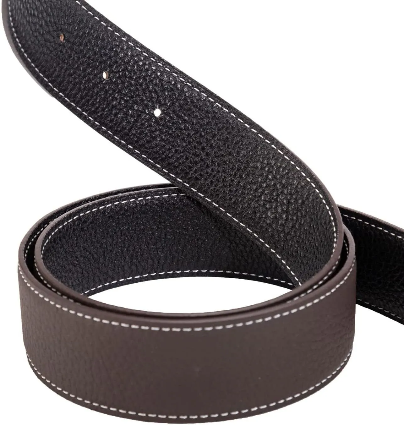 Vatee's Men/Women Reversible Genuine Leather Without Buckle Replacemen Belt Strap 1.34"/1.5" Wide