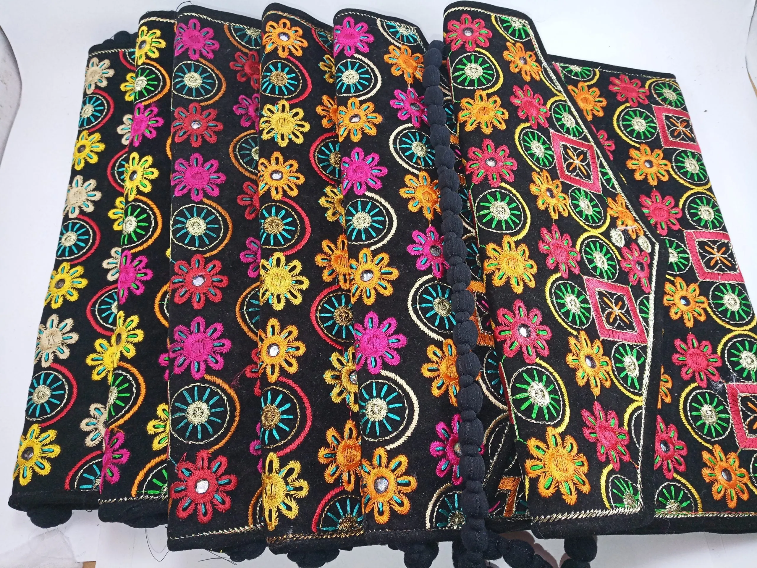Velvet Shoulder Embroidery Bag