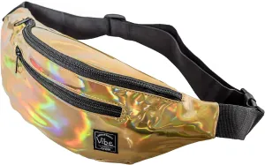 Vibe Festival Gear Fanny Pack for Men Women - Many Prints - Black Holographic Silver Gold Cute Waist Bag for Festival Rave Hiking Running Cycling