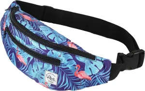 Vibe Festival Gear Fanny Pack for Men Women - Many Prints - Black Holographic Silver Gold Cute Waist Bag for Festival Rave Hiking Running Cycling