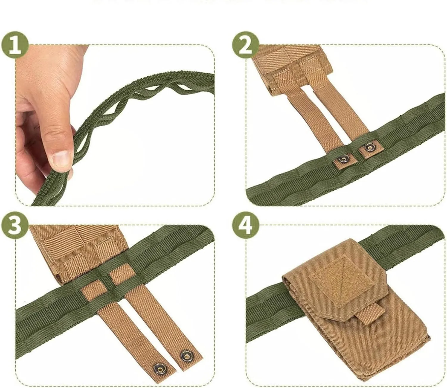 VISMIX Tactical Belt, Quick Release 1.75" MOLLE Battle Belt with Inner Belt and Anti-Slip Pad- Heavy Duty Battle Belts