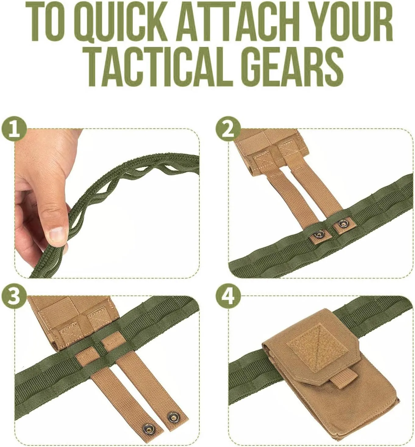 VISMIX Tactical Belt, Quick Release 1.75" MOLLE Battle Belt with Inner Belt and Anti-Slip Pad- Heavy Duty Battle Belts