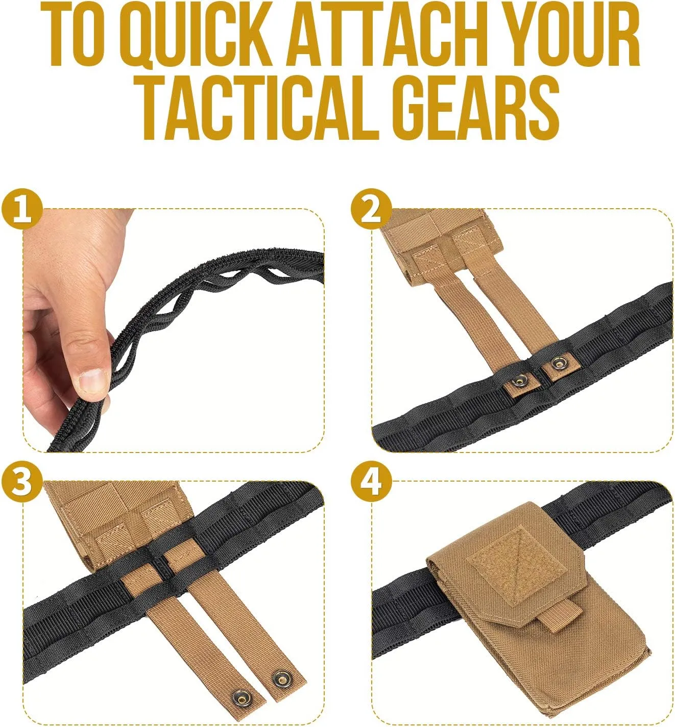 VISMIX Tactical Belt, Quick Release 1.75" MOLLE Battle Belt with Inner Belt and Anti-Slip Pad- Heavy Duty Battle Belts