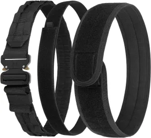 VISMIX Tactical Belt, Quick Release 1.75" MOLLE Battle Belt with Inner Belt and Anti-Slip Pad- Heavy Duty Battle Belts
