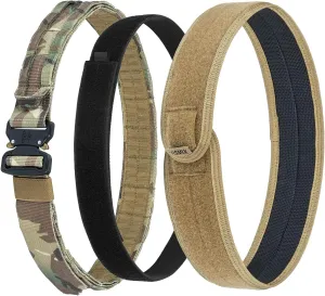 VISMIX Tactical Belt, Quick Release 1.75" MOLLE Battle Belt with Inner Belt and Anti-Slip Pad- Heavy Duty Battle Belts